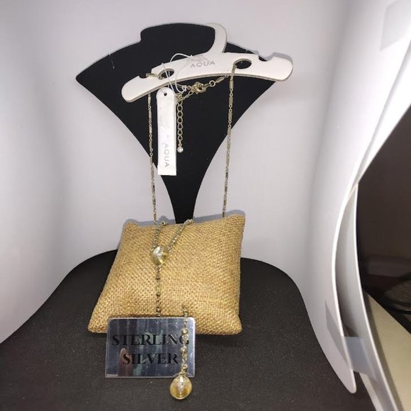 Aqua Jewelry 'christie' Gold-tone Triple Layer Pendant Necklace - Picture 5 of 5